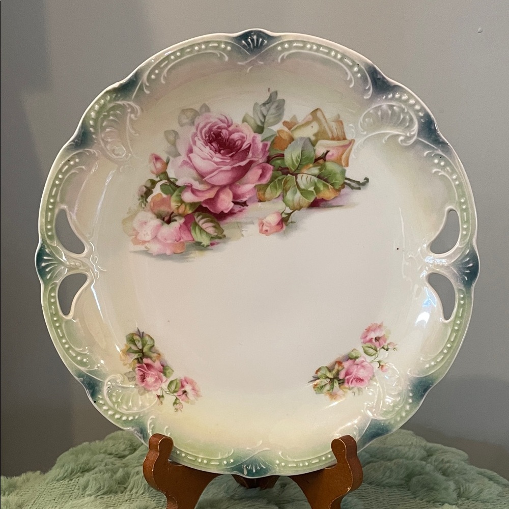 Floral Porcelain Decorative cake  Plate